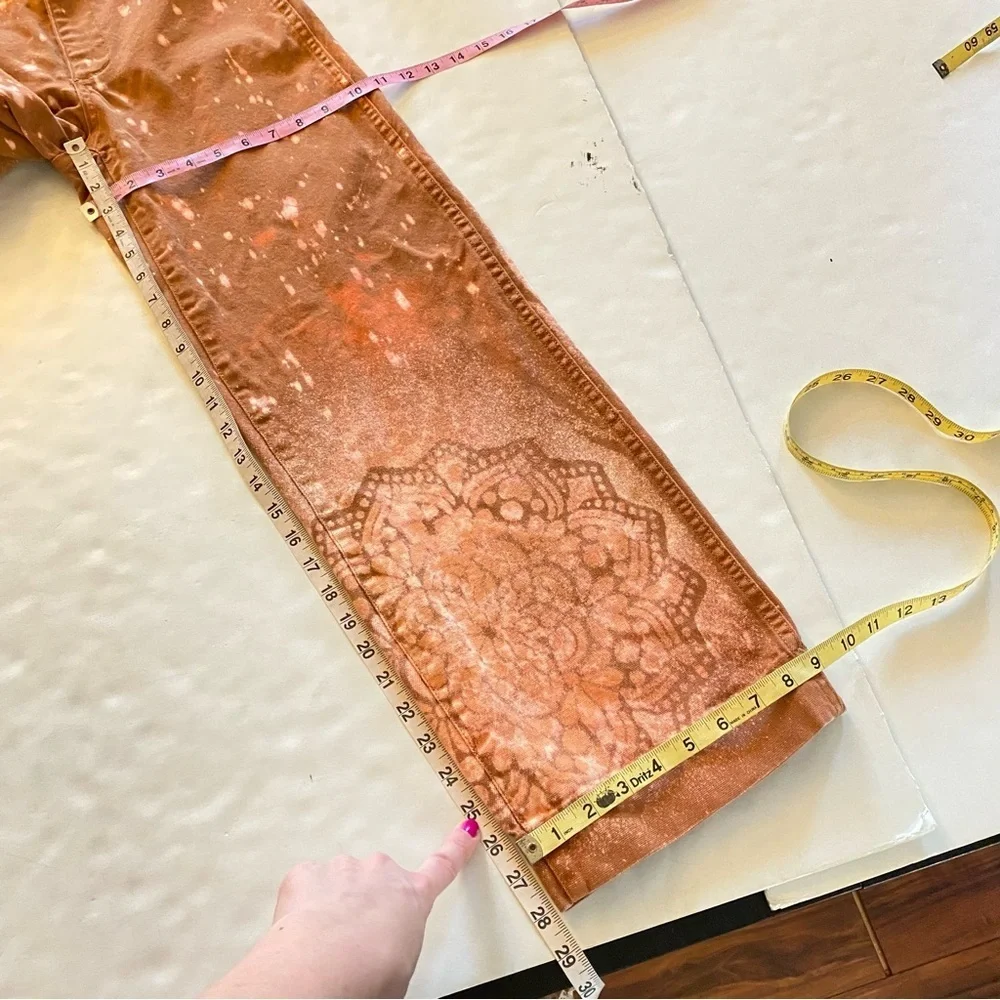 Madewell Emmett Wide Leg Jeans Pants Womens Size 24 XS Upcycled Floral Mandala - Picture 11 of 14